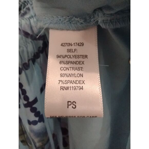 One World Live and Let Live Purple Paisley Babydoll Top Size Petite Small‎ - Picture 7 of 8